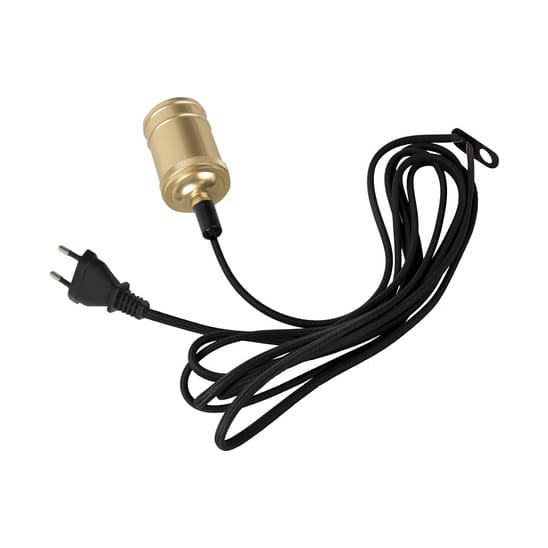 Classical cord with plug - black-brass - Star Trading