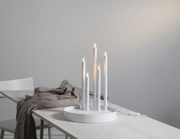 Deco advent candle - White - Star Trading