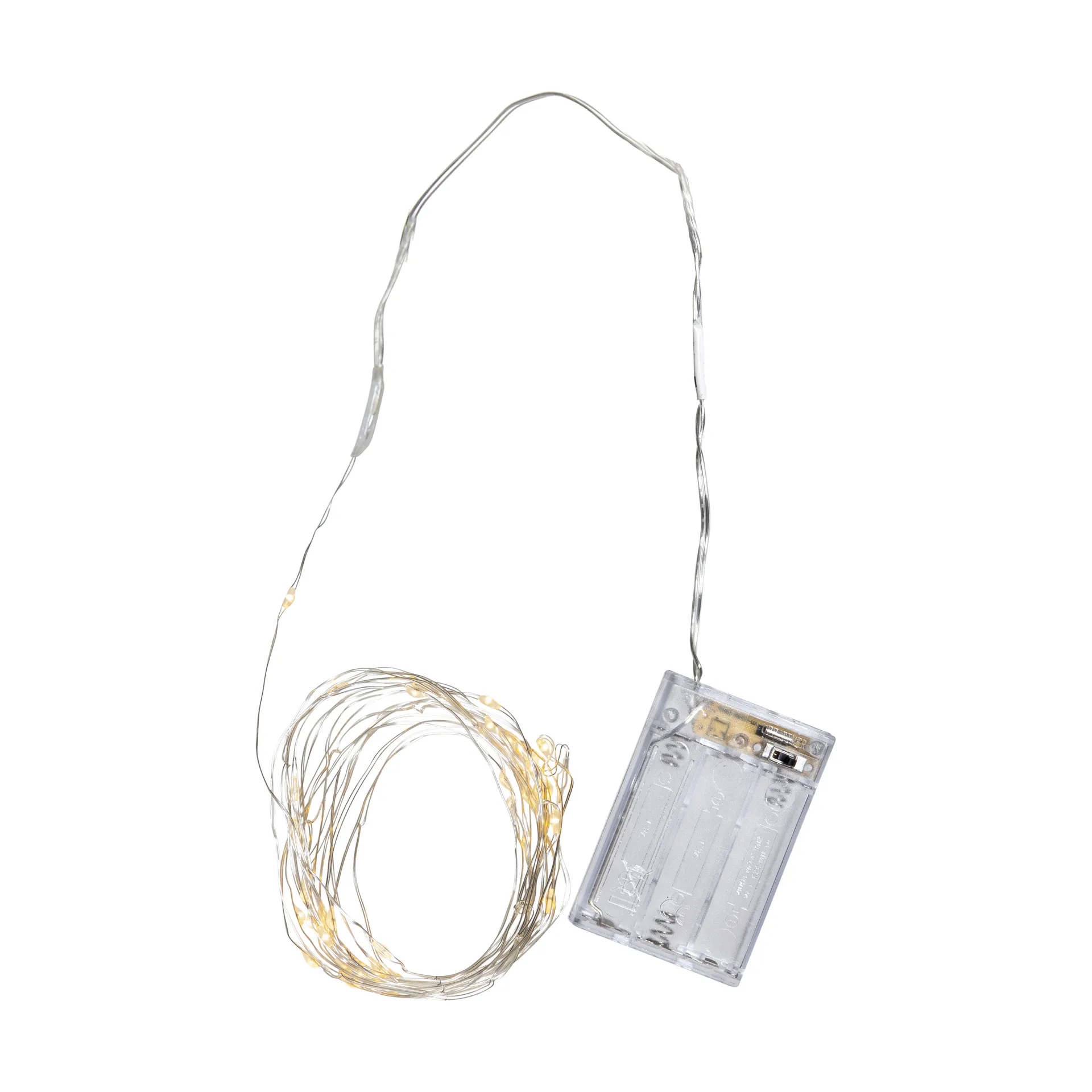 Dew Drop light strand LED with battery, 4 m, silver wire Star Trading