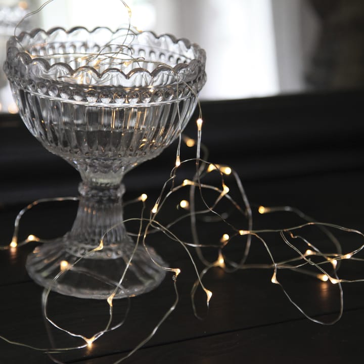 Dew Drop light strand LED with battery, 4 m, silver wire Star Trading