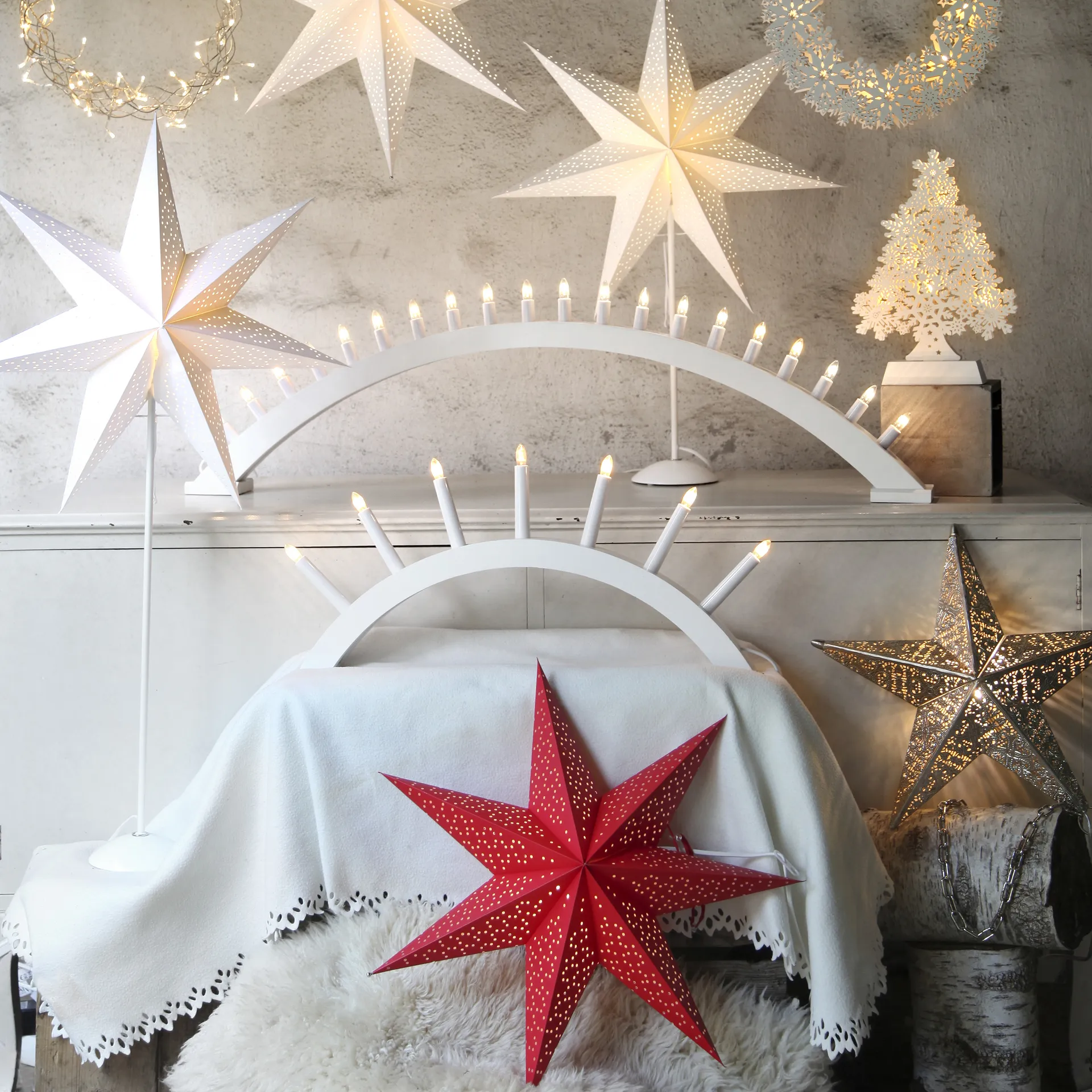 Dot advent star 54 cm, red Star Trading