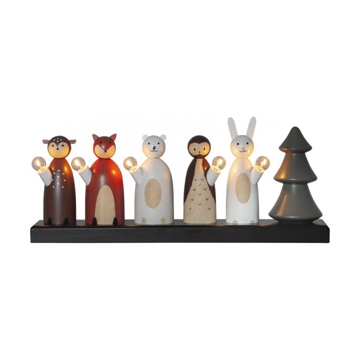 Forest friends candle holder 44 cm - Multicolored - Star Trading