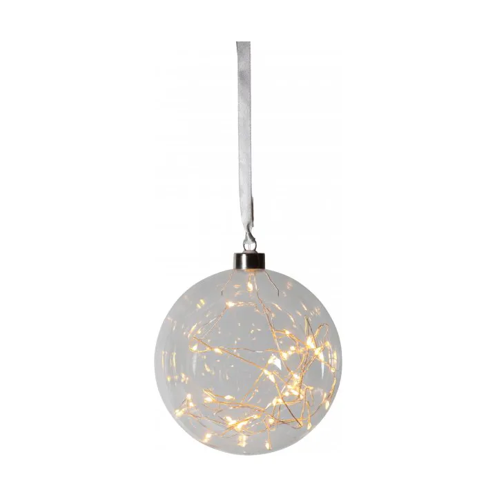 Glow glass sphere LED Ø15 cm, Transparent Star Trading