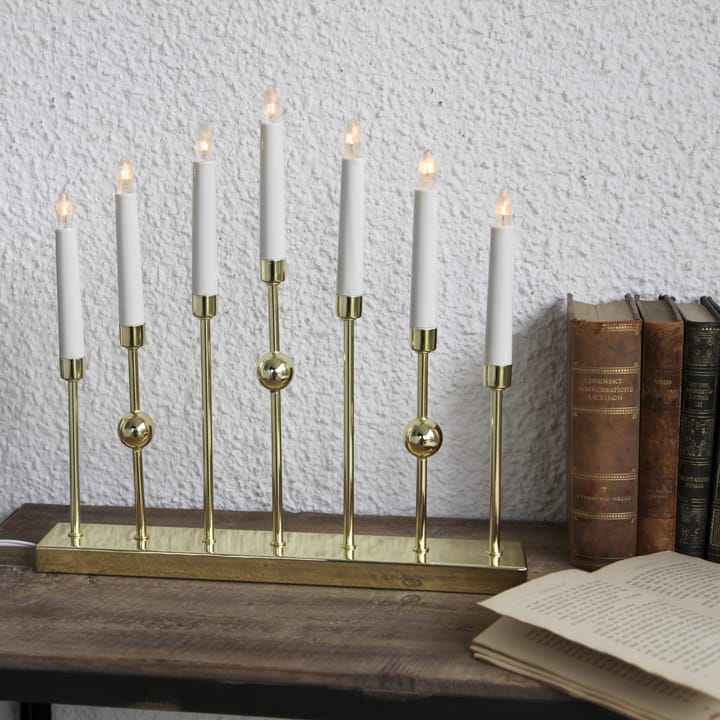 Gustavo candle arch - brass - Star Trading