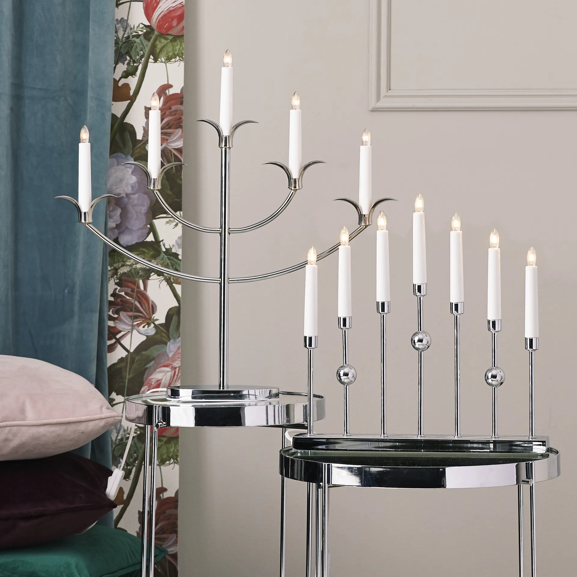 Gustavo candle arch, chrome Star Trading