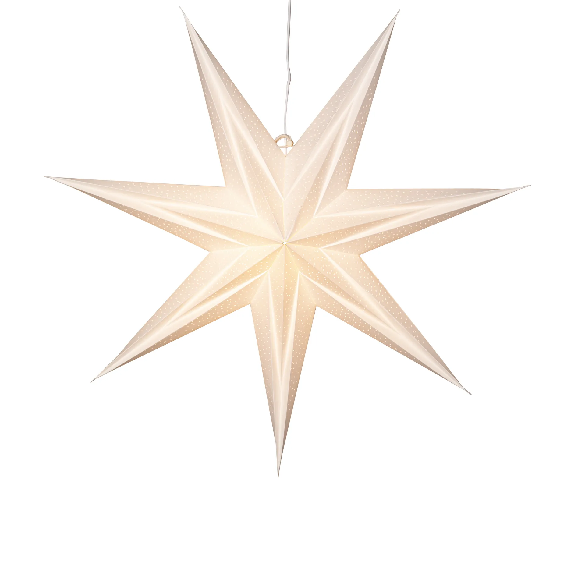 Holly paper star 60 cm, White Star Trading