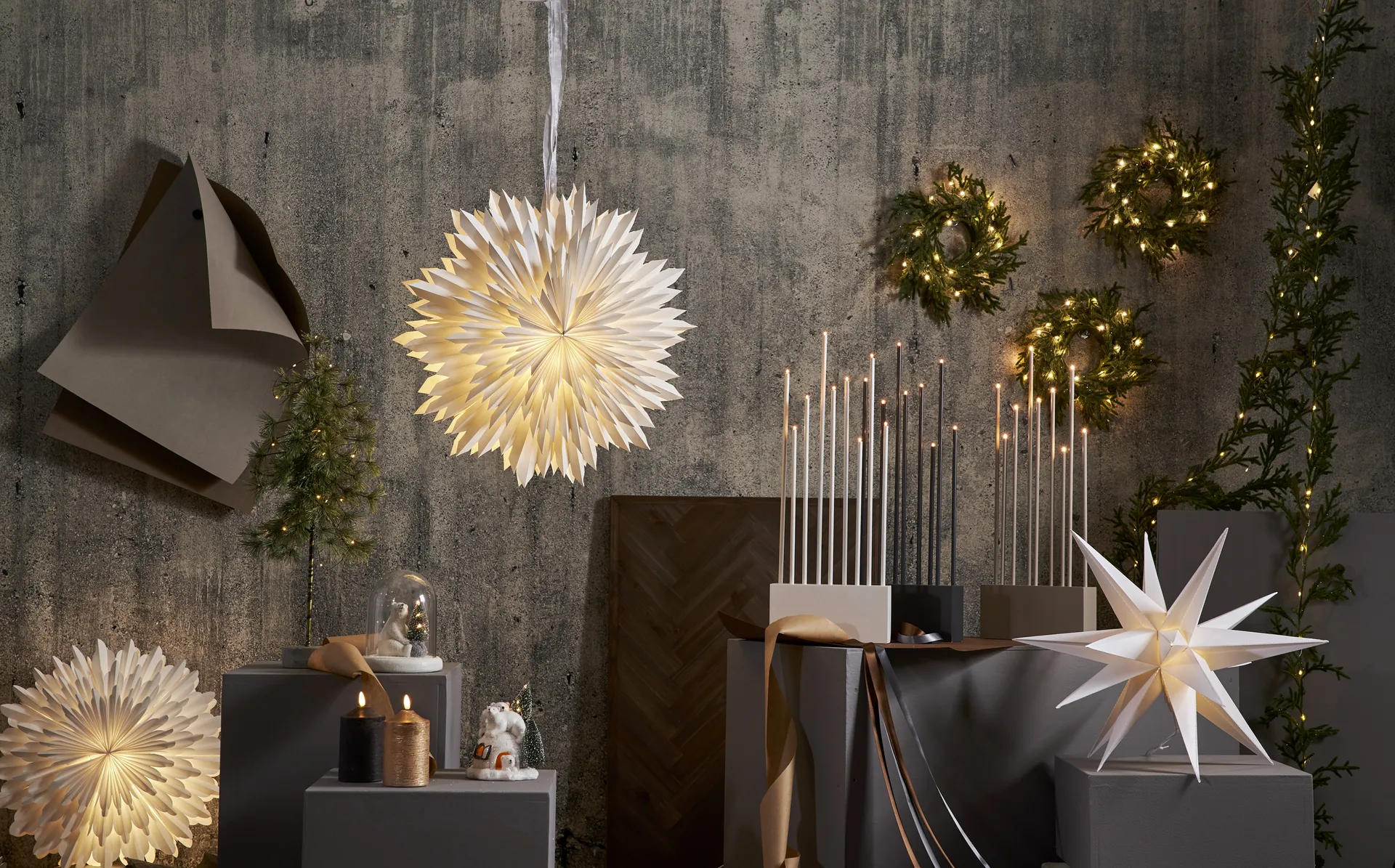 Ice advent star Ø50 cm, White Star Trading