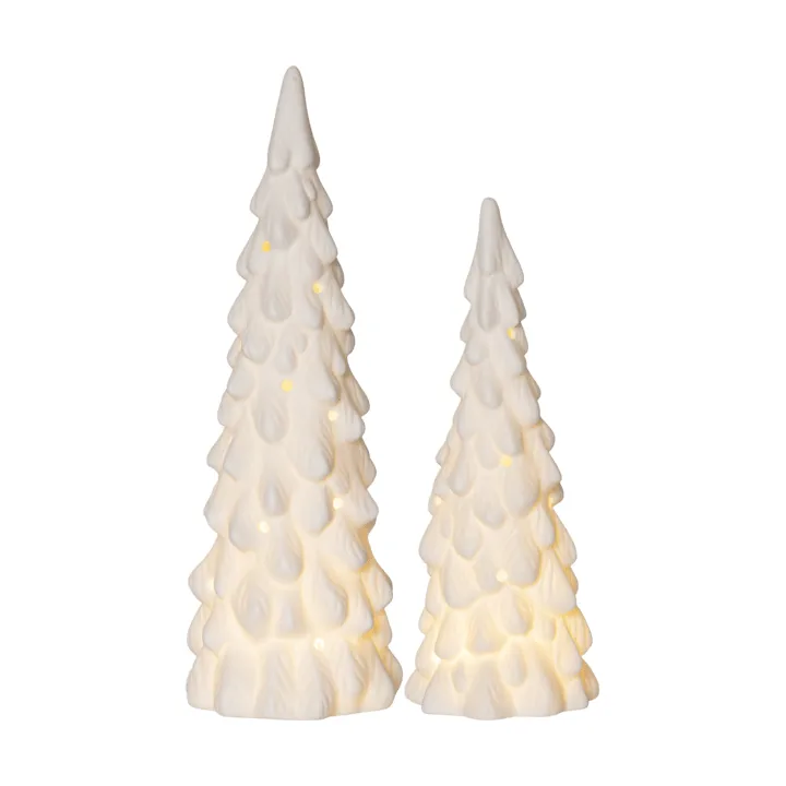 Indoor winter décor - White spruce, 2 pieces - Star Trading