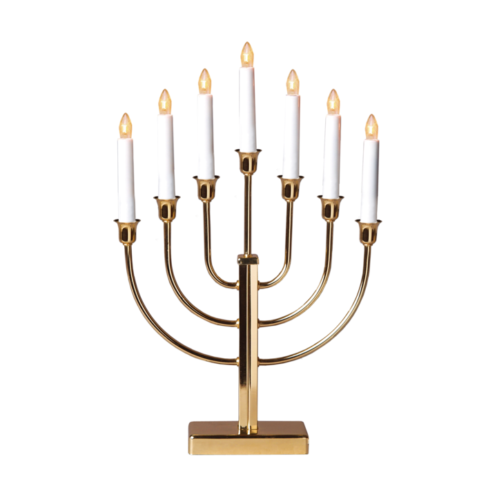 Star Trading Kristina Candle Holder 47 cm Brass | Scandinavian Design | Advent lights | Gold-coloured