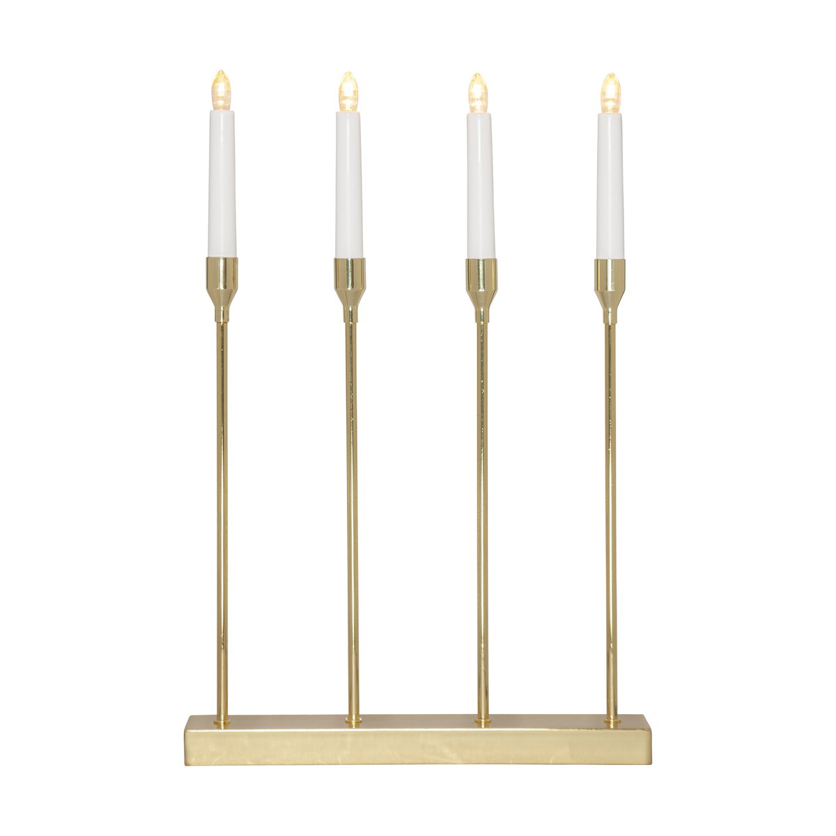 Star Trading Lottie Advent candle holder Brass | Scandinavian Design | Gold-coloured