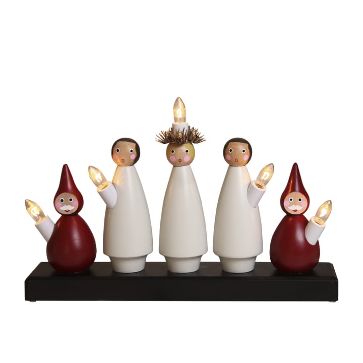 Lucia Choir candle arch - white-red - Star Trading