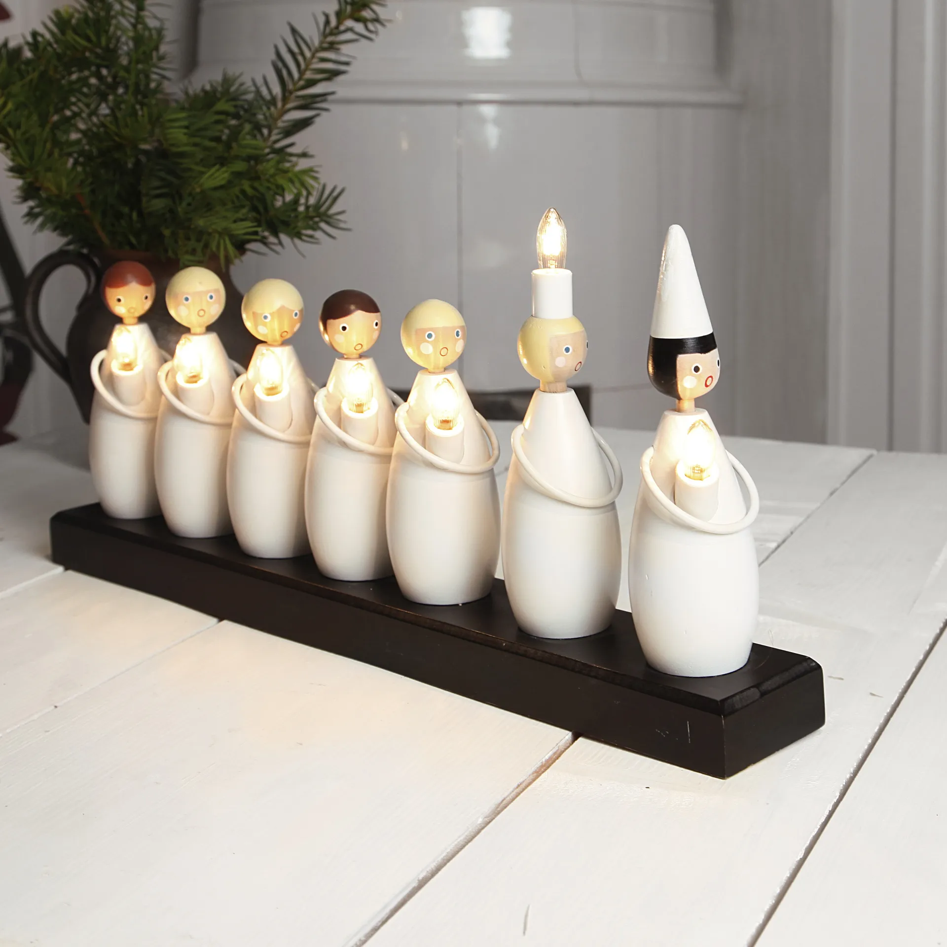 Luciatåg candle arch, white Star Trading