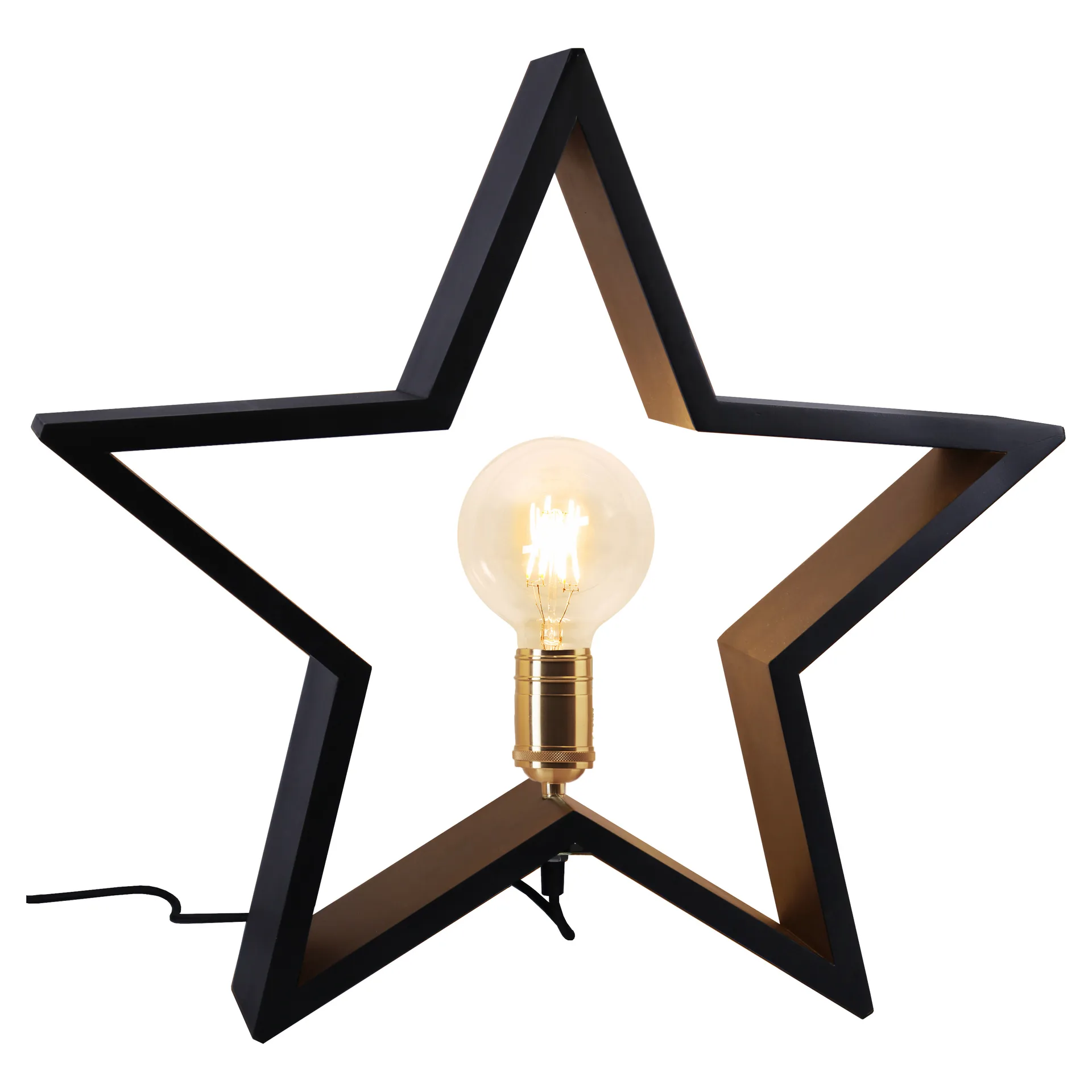 Lysekil advent star for table 48 cm, black Star Trading