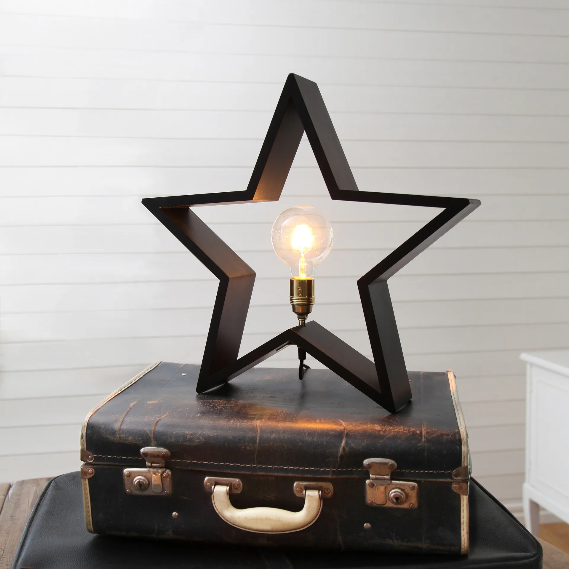 Lysekil advent star for table 48 cm, black Star Trading