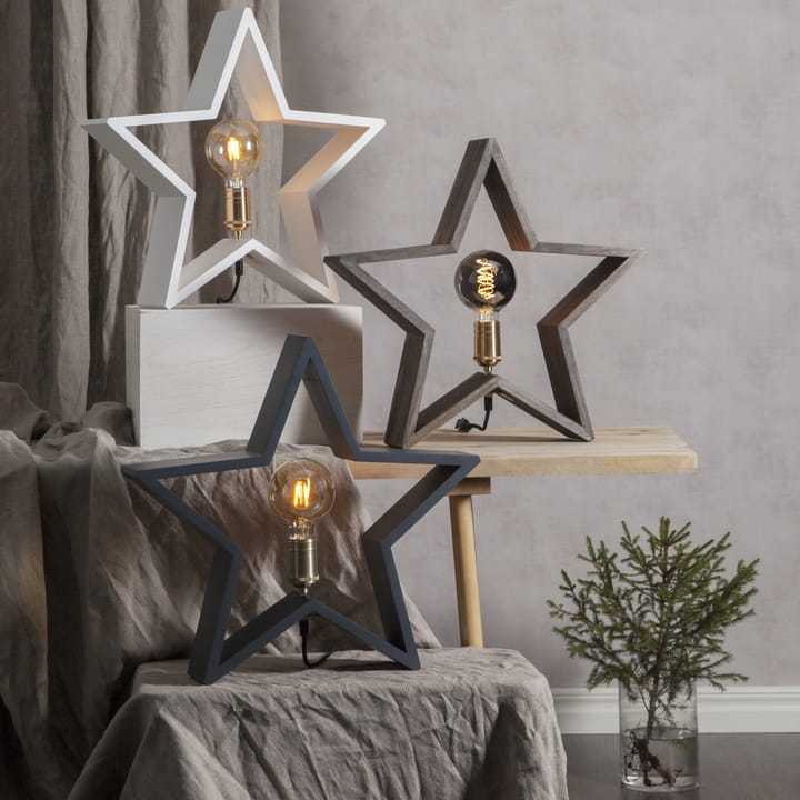 Lysekil advent star for table 48 cm - grey - Star Trading