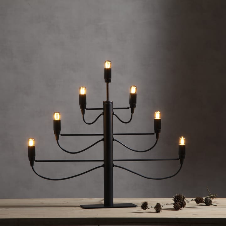 Milano electric candle holder - Black - Star Trading