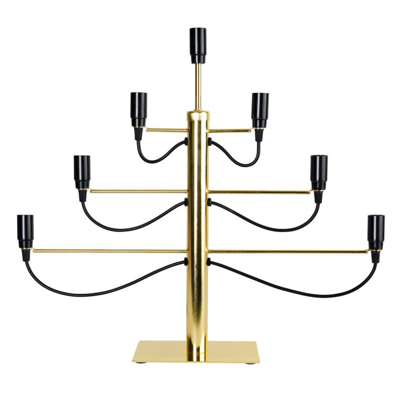 Star Trading Milano electric candle holder brass | Scandinavian Design | Advent lights | Gold-coloured