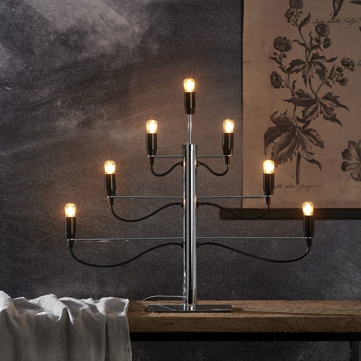 Milano electric candle holder - chrome - Star Trading