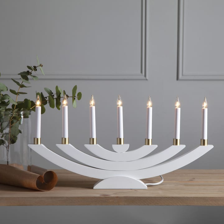 Navida advent candle arch - white - Star Trading