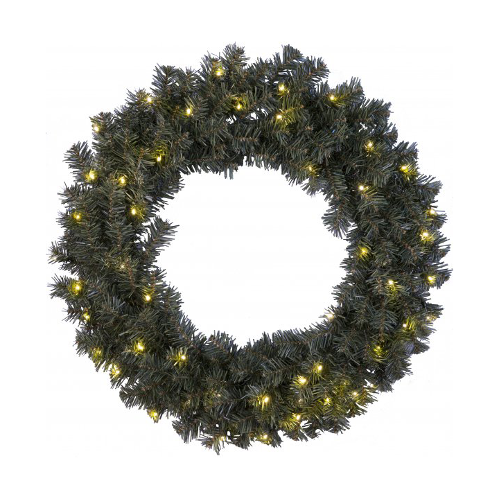 Star Trading Ottawa wreath LED 70 cm Green | Scandinavian Design | Decorative accessories | Green