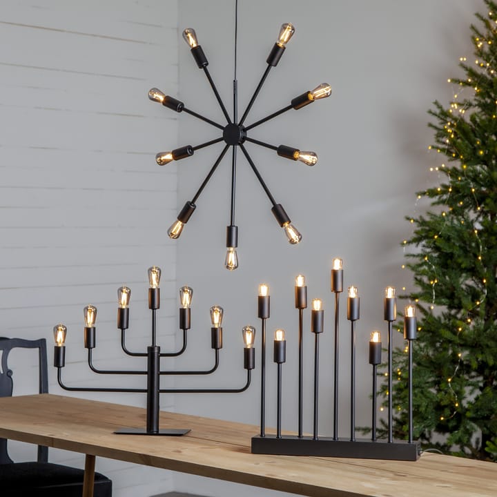 Pix electric advent candle holder - black - Star Trading