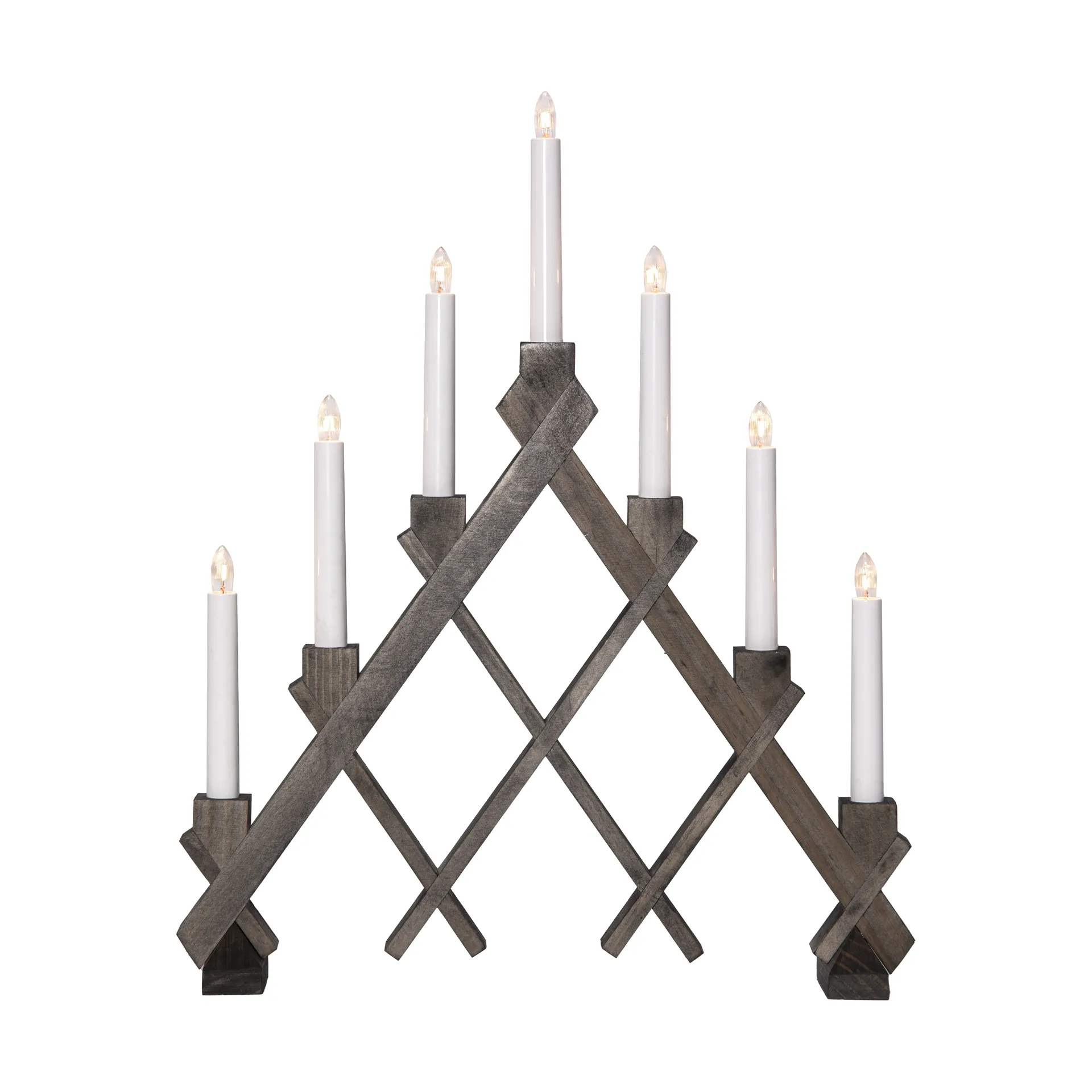 Rut 7 wooden candle holder 43 cm, Brown Star Trading