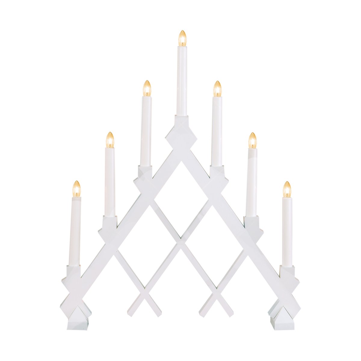 Star Trading Rut 7 wooden candle holder 43 cm White