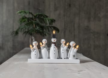 Snowman advent candle - White - Star Trading