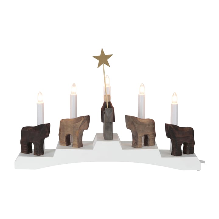 Staffans fålar advent candle 5 lamps - White - Star Trading