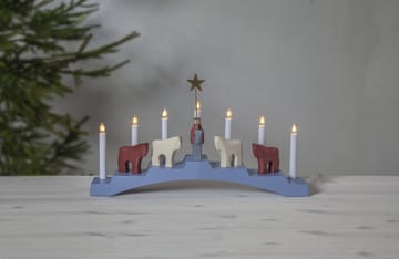 Staffans fålar advent candle 7 lamps - Blue - Star Trading