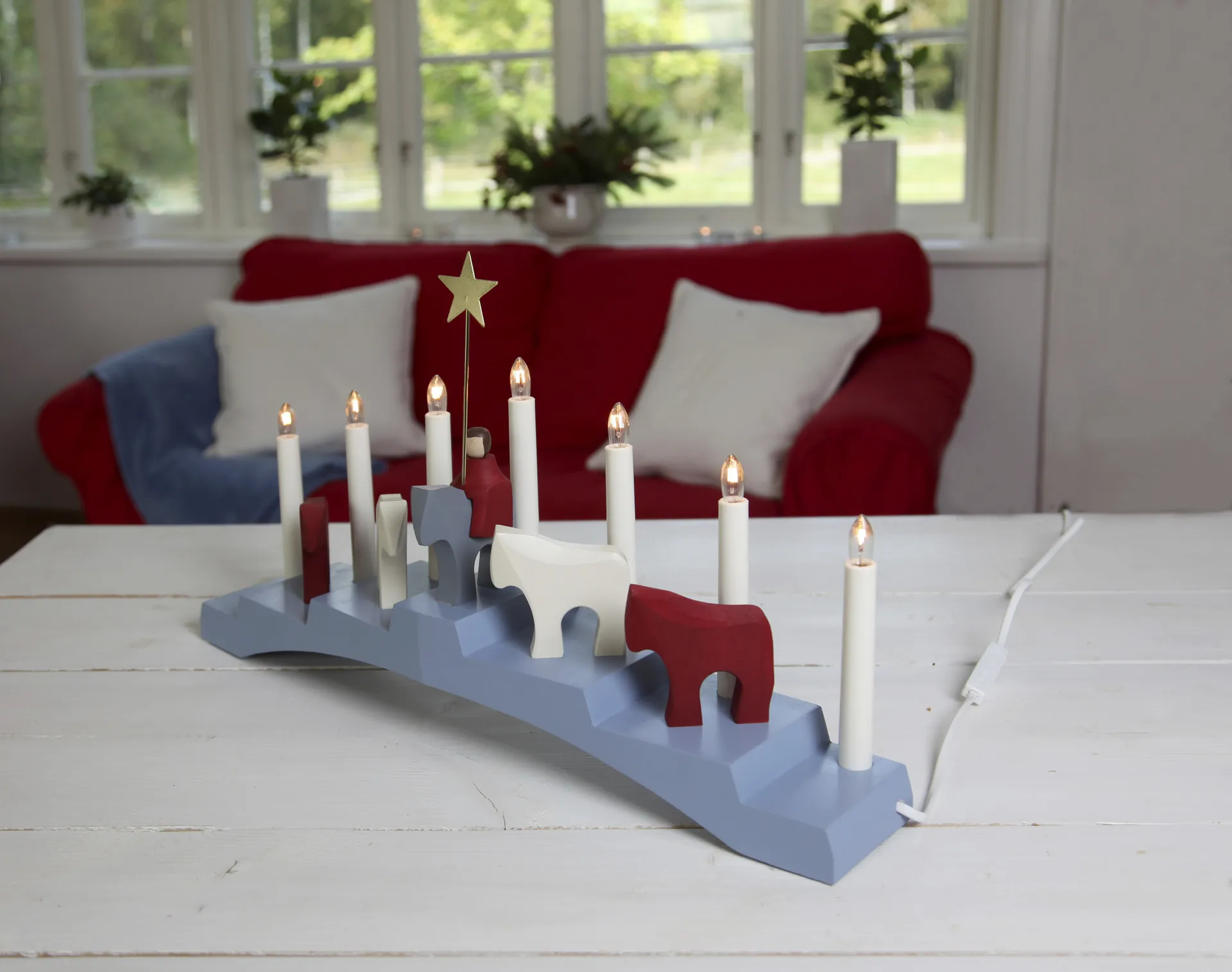 Staffans fålar advent candle 7 lamps, Blue Star Trading