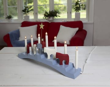 Staffans fålar advent candle 7 lamps - Blue - Star Trading