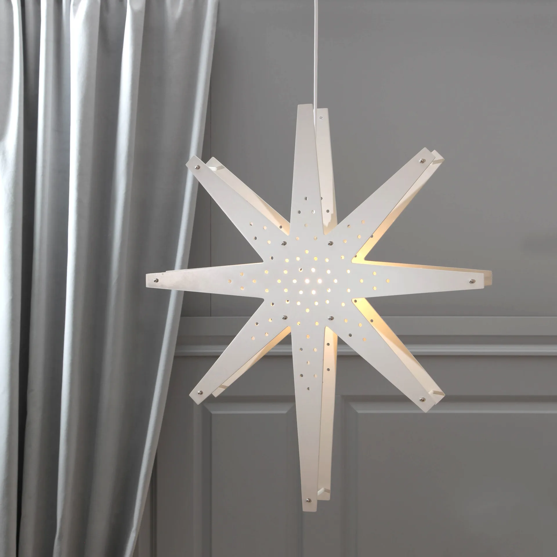 Tall advent star 60x70 cm, white Star Trading