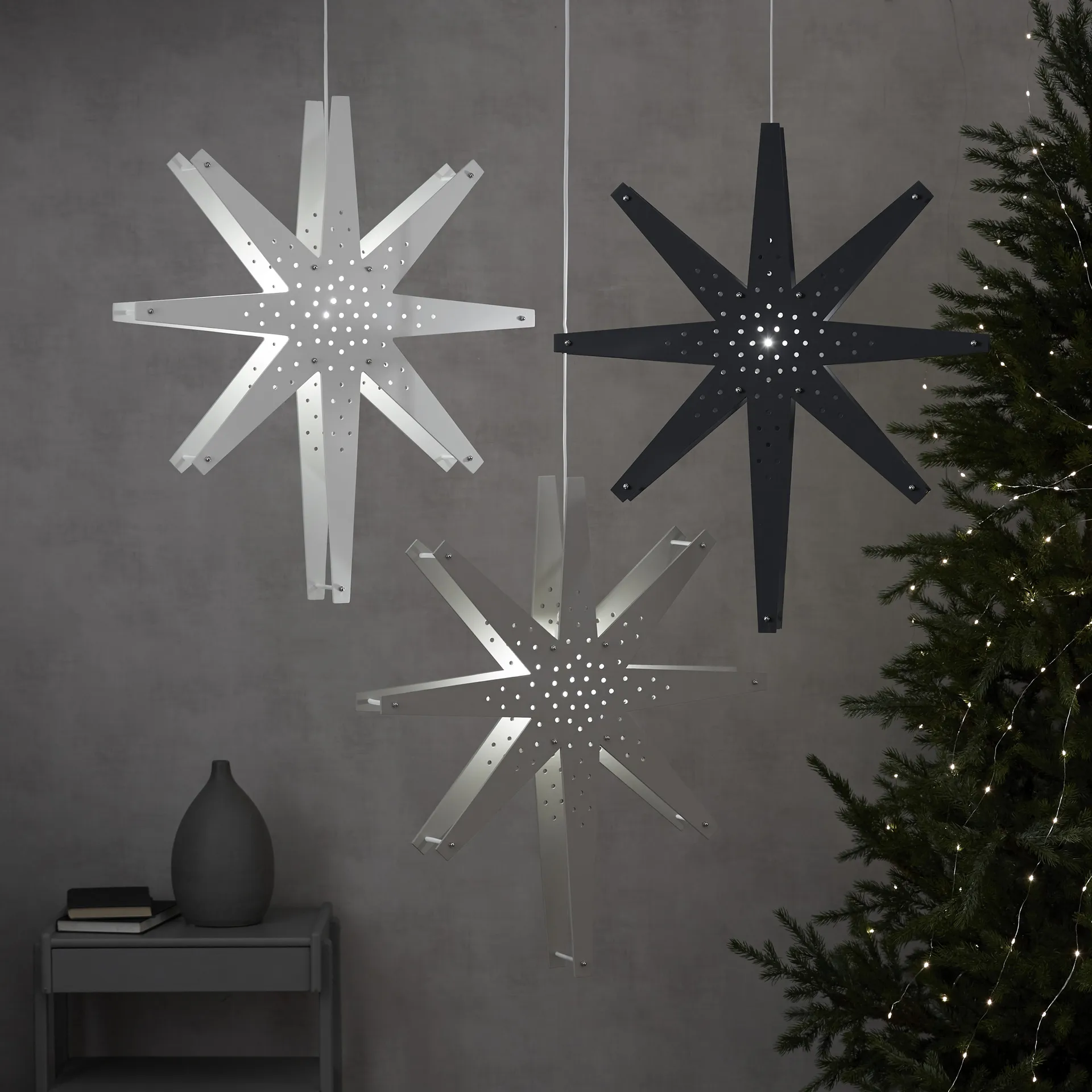 Tall advent star 60x70 cm, white Star Trading