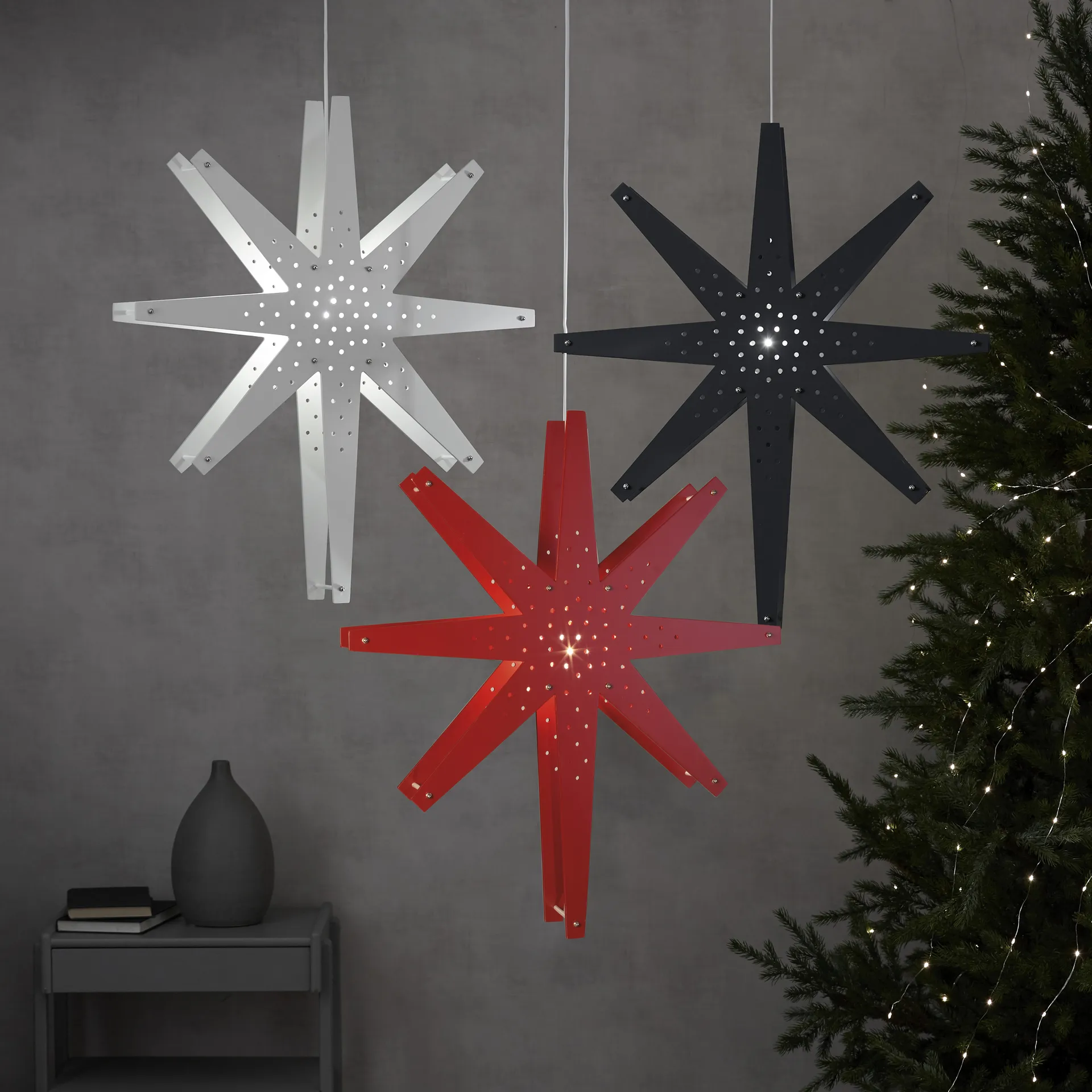 Tall advent star 60x70 cm, white Star Trading