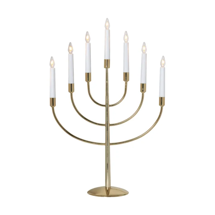 Titus candlestick 38 cm - Brass metal - Star Trading