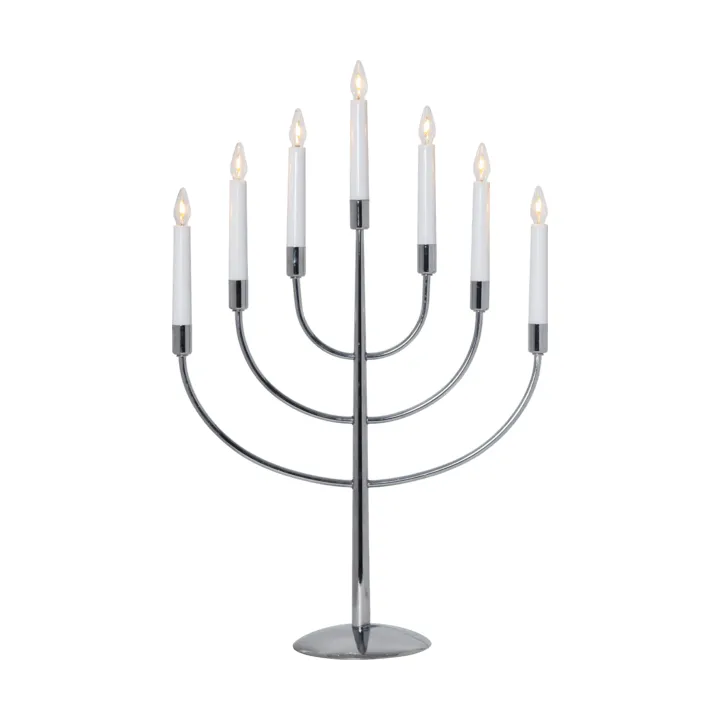 Titus candlestick 38 cm, Chrome metal Star Trading