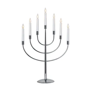 Titus candlestick 38 cm - Chrome metal - Star Trading