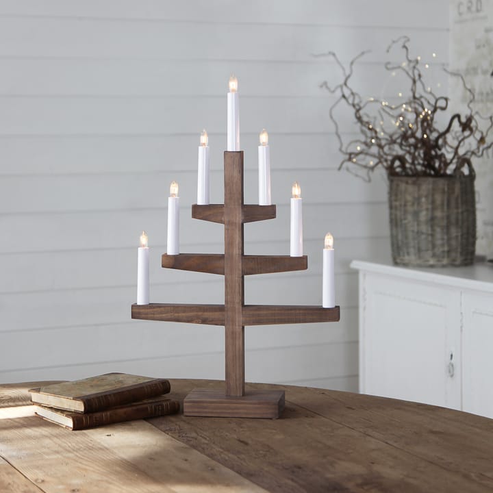 Trapp advent candle arch 54 cm, brown stained Star Trading