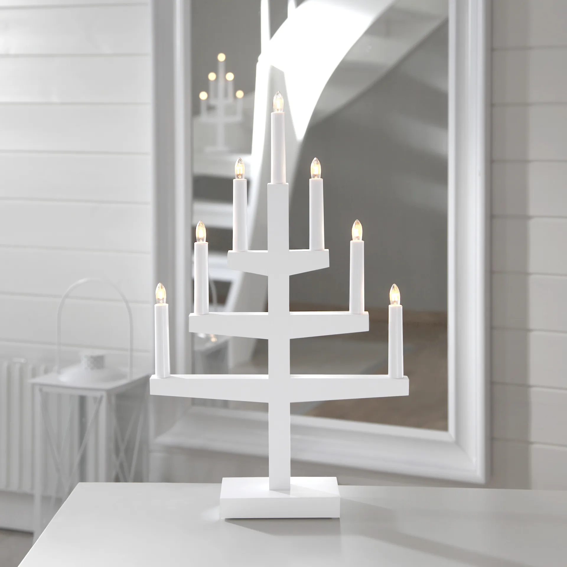 Trapp advent candle arch 54 cm, white Star Trading