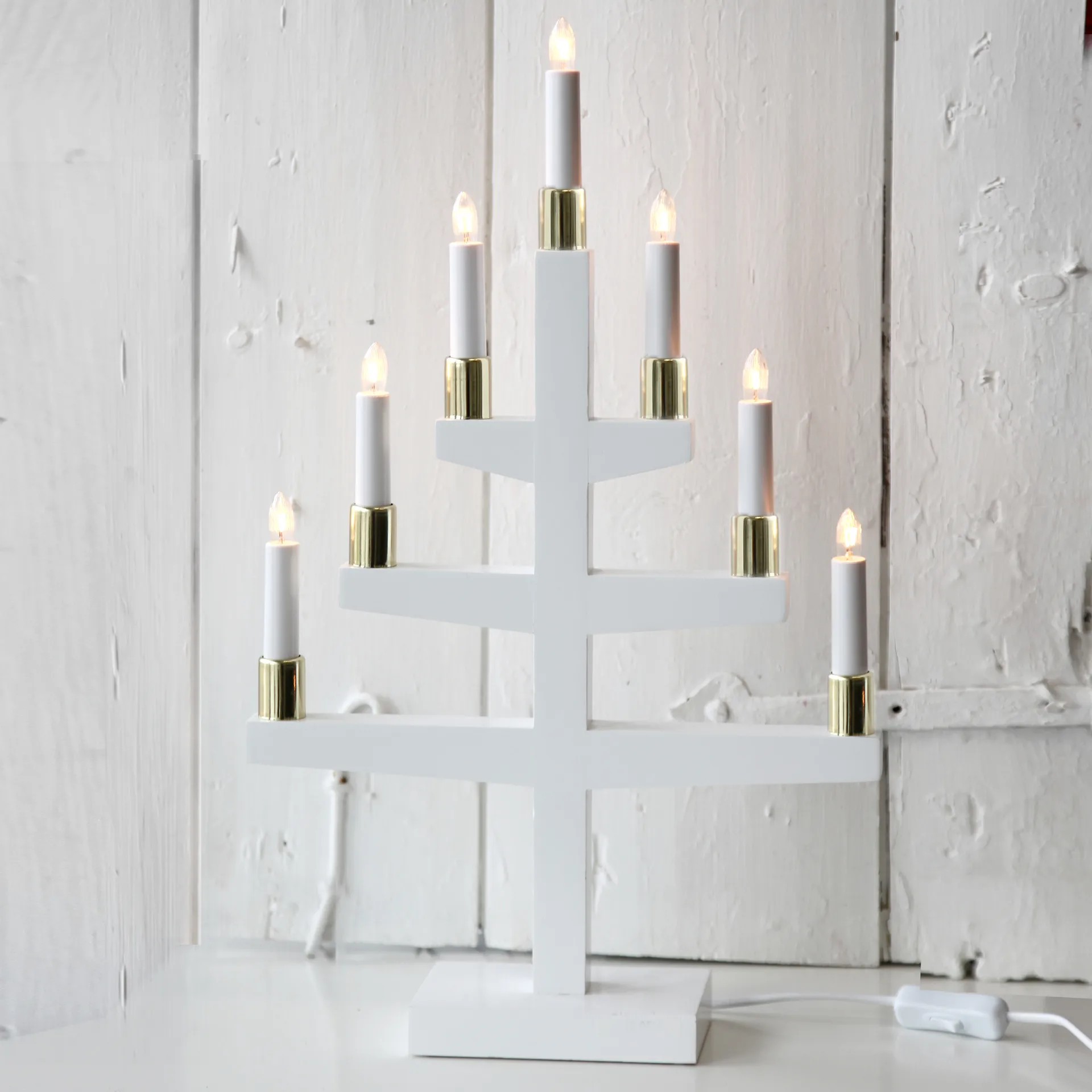 Trapp advent candle arch 54 cm, white Star Trading