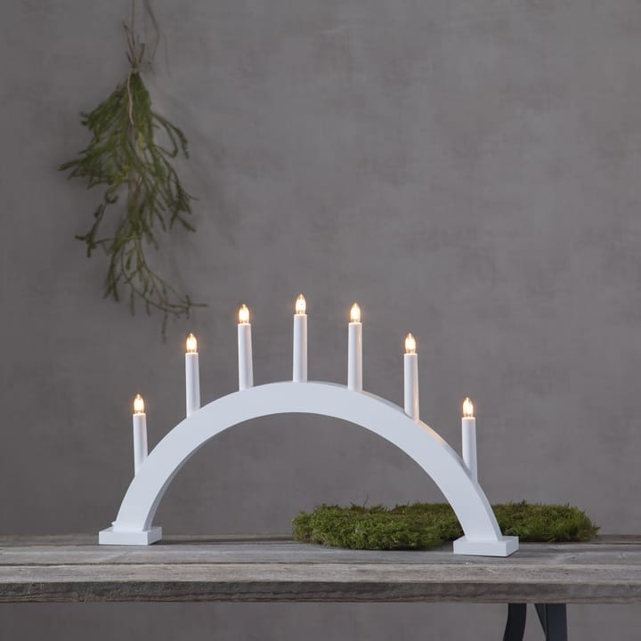 Trapp advent candle arch - white - Star Trading