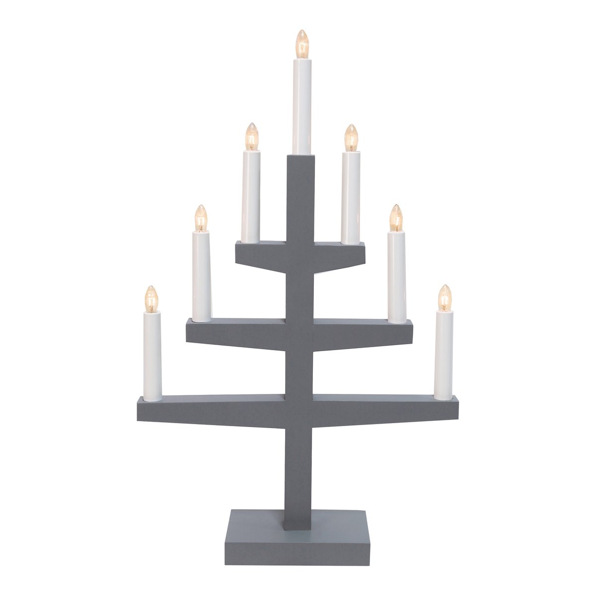 Star Trading Trapp candle arch 54 cm grey | Scandinavian Design | Advent lights | Grey