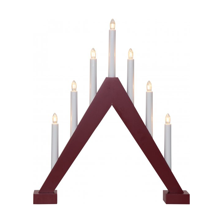 Star Trading Trill Candle Holder 40 cm Red | Scandinavian Design | Advent lights | Red
