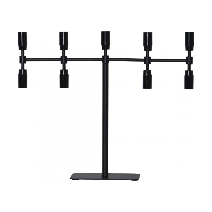 Star Trading Twice candlestick 42 cm Black
