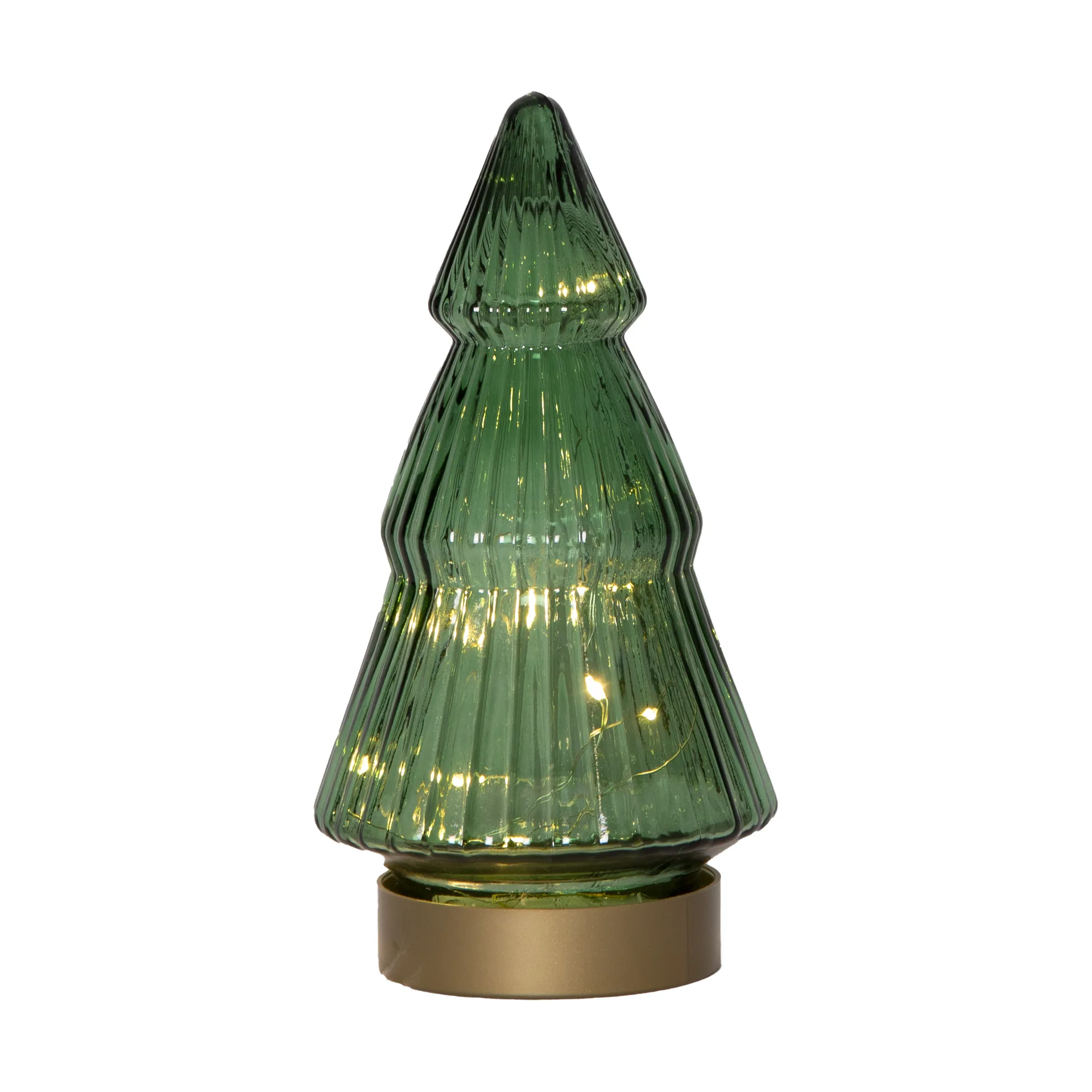 Verde glass decoration LED 20 cm, Green Star Trading