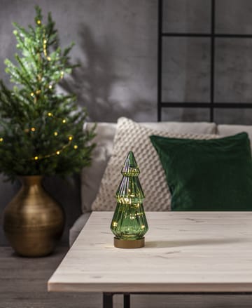 Verde glass decoration LED 24 cm - Green - Star Trading