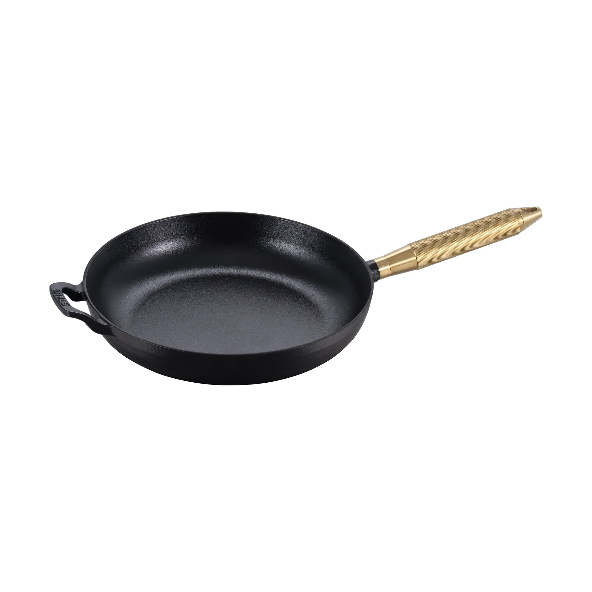 Buster & Punch cast iron frying pan black Ø28 cm, Brass handle STAUB