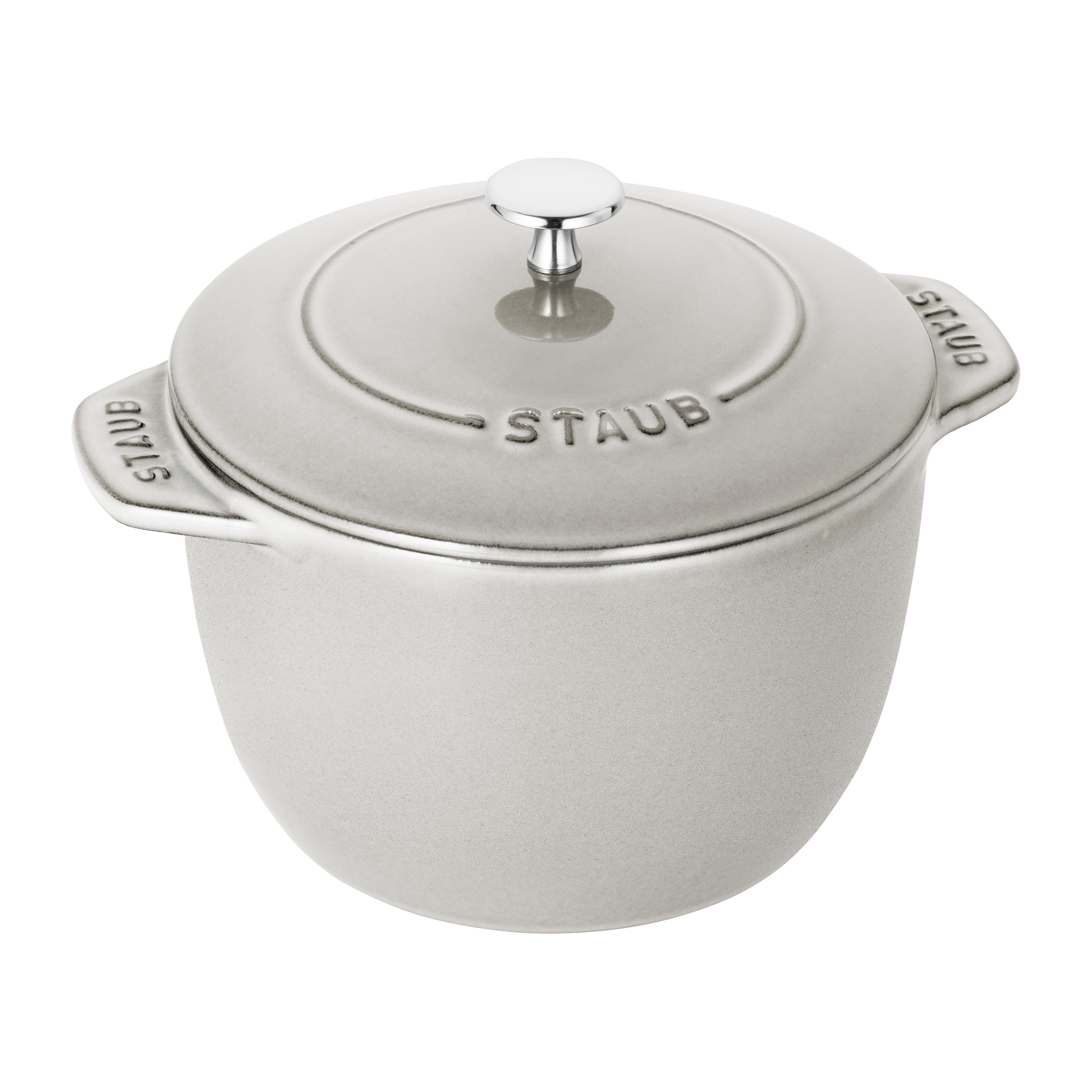 Staub White 1.6 Quart Cast Iron Rice Cocotte Pot
