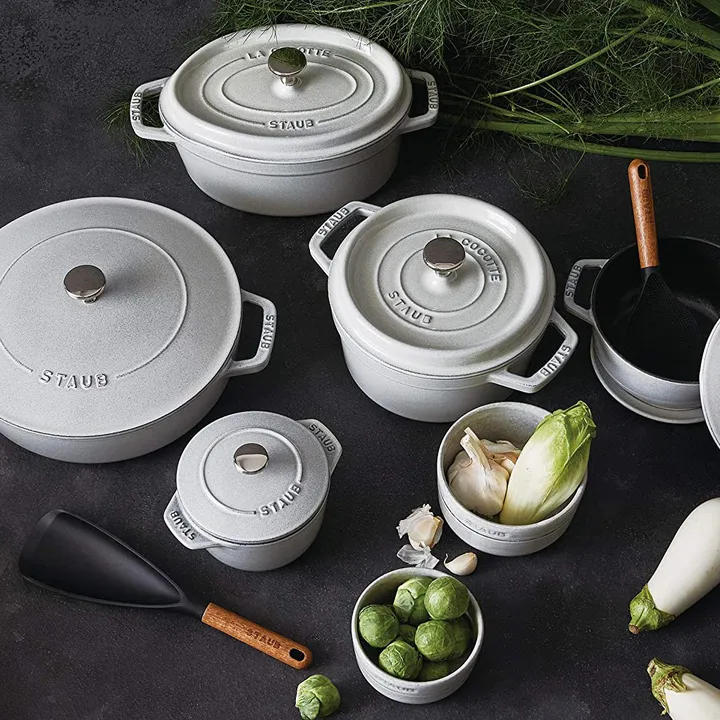 Rice White Truffle cocotte cast iron pot from STAUB
